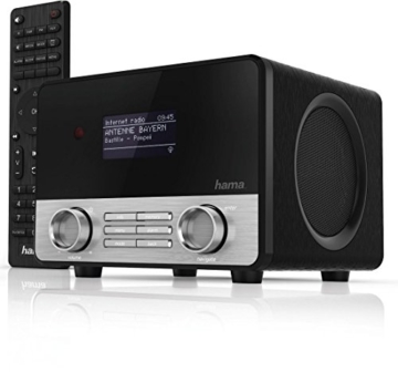 Hama Internetradio "IR110M" (WLAN/LAN, Fernbedienung, USB-Anschluss mit Lade- und Wiedergabefunktion, Weck- und Wifi-Streamingfunktion, Multiroom, gratis Radio App), schwarz - 1